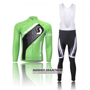 Abbigliamento Scott 2013 Manica Lunga E Calza Abbigliamento Con Bretelle Nero E Verde