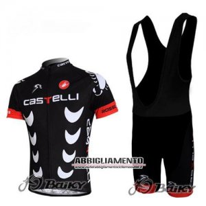 Abbigliamento Castelli 2010 Manica Corta E Pantaloncino Con Bretelle Nero E Bianco