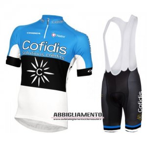 Abbigliamento Cofidis manica 2016 corta E Pantaloncino Celeste E Nero