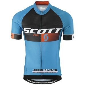 Abbigliamento Scott 2016 Manica Corta E Pantaloncino Con Bretelle Blu E Nero