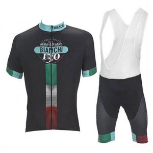 Abbigliamento Bianchi 2017 Manica Corta e Pantaloncino Con Bretelle nero