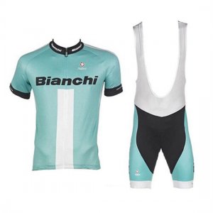 Abbigliamento Bianchi 2017 Manica Corta e Pantaloncino Con Bretelle verde