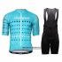 Abbigliamento Campagnolo 2018 Manica Corta e Pantaloncino Con Bretelle Celeste