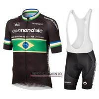 Abbigliamento Cannondale Shimano Campione Brazil 2019 Manica Corta e Pantaloncino Con Bretelle Cyc001