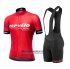 Abbigliamento Cervelo 2019 Manica Corta e Pantaloncino Con Bretelle Rosso