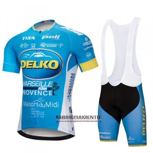 Abbigliamento Delko-Marseille Provence KTM 2018 Manica Corta e Pantaloncino Con Bretelle