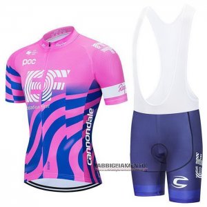 Abbigliamento EF Education First-drapac 2020 Manica Corta e Pantaloncino Con Bretelle Rosa Blu