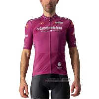 Abbigliamento Giro d'Italia Manica Corta e Pantaloncino Con Bretelle 2021 Fuxia