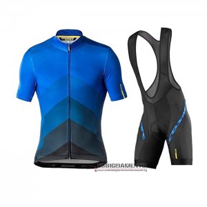 Abbigliamento Mavic 2020 Manica Corta e Pantaloncino Con Bretelle Blu Nero