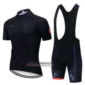 Abbigliamento STRAVA 2019 Manica Corta e Pantaloncino Con Bretelle Nero