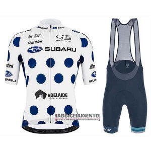 Abbigliamento Subaru Lider 2020 Manica Corta e Pantaloncino Con Bretelle Bianco Blu