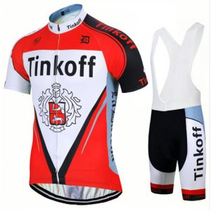 Abbigliamento Tinkoff 2017 Manica Corta e Pantaloncino Con Bretelle rosso