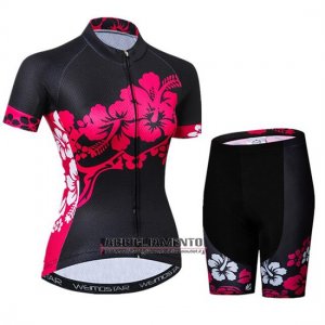 Donne Abbigliamento Weimostar 2019 Manica Corta e Pantaloncino Con Bretelle Nero Rosa