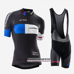 Abbigliamento Orbea 2017 Manica Corta E Pantaloncino Con Bretelle Blu E Nero