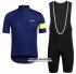 Abbigliamento Rapha 2016 Manica Corta E Pantaloncino Con Bretelle Blu E Nero