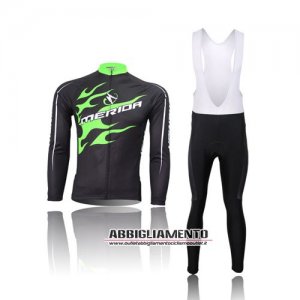 Abbigliamento Merida 2012 Manica Lunga E Calza Abbigliamento Con Bretelle Nero E Verde