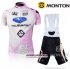 Donne Abbigliamento Subaru 2011 Manica Corta E Pantaloncino Con Bretelle Fuxia E Bianco