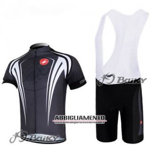 Abbigliamento Castelli 2012 Manica Corta E Pantaloncino Con Bretelle Bianco E Nero