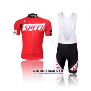 Abbigliamento Specialized 2012 Manica Corta E Pantaloncino Con Bretelle Rosso E Bianco