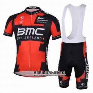 Abbigliamento Bmc 2013 Manica Corta E Pantaloncino Con Bretelle Nero E Rosso