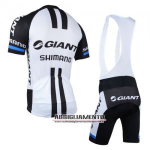 Abbigliamento Giant Alpecin 2014 Manica Corta E Pantaloncino Con Bretelle Bianco E Nero