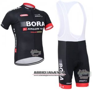 Abbigliamento Bora 2015 Nero Manica Corta E Pantaloncino Con Bretelle