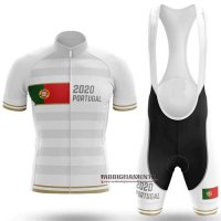 Abbigliamento Campione Portugal 2020 Manica Corta e Pantaloncino Con Bretelle Bianco(1)