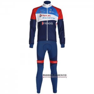 Abbigliamento Direct Energie 2020 Manica Lunga e Calzamaglia Con Bretelle Scuro Blu Rosso