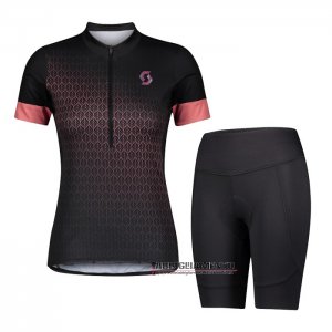 Abbigliamento Donne Scott 2021 Manica Corta e Pantaloncino Con Bretelle Nero Rosa