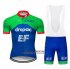 Abbigliamento EF Education First 2019 Manica Corta e Pantaloncino Con Bretelle Verde Blu