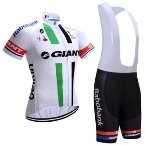 Abbigliamento Giant 2017 Manica Corta e Pantaloncino Con Bretelle bianco