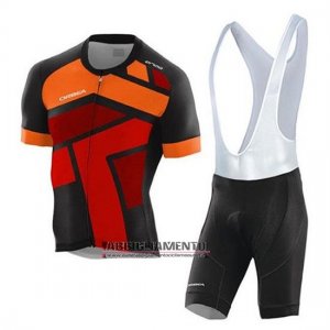 Abbigliamento Orbea 2020 Manica Corta e Pantaloncino Con Bretelle Nero Arancione Rosso