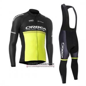 Abbigliamento Orbea 2020 Manica Lunga e Calzamaglia Con Bretelle Nero Giallo