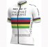 Abbigliamento UCI Mondo Campione Androni Giocattoli 2019 Manica Corta e Pantaloncino Con Bretelle Bianco