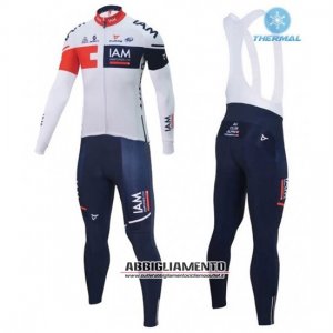 Abbigliamento IAM 2016 Manica Lunga E Calzamaglia Con Bretelle Bianco E Blu