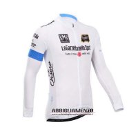 Abbigliamento Giro d'Italia 2014 Manica Lunga E Calza Abbigliamento Con Bretelle Bianco