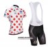 Abbigliamento Tour De France 2014 Manica Corta E Pantaloncino Con Bretelle Bianco E Rosso
