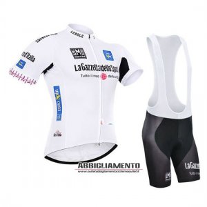 Abbigliamento Giro d\'Italia 2015 Manica Corta E Pantaloncino Con Bretelle Bianco