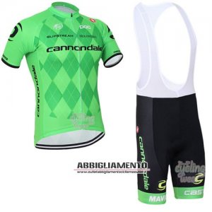 Abbigliamento Cannondale Garmin 2016 Manica Corta E Pantaloncino Con Bretelle Verde