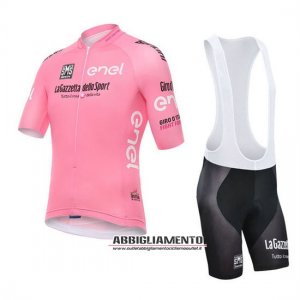 Abbigliamento Giro d\'Italia 2016 Manica Corta E Pantaloncino Con Bretelle Fuxia