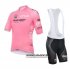 Abbigliamento Giro d'Italia 2016 Manica Corta E Pantaloncino Con Bretelle Fuxia