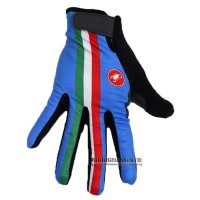 2020 Castelli Italia Guanti Dita Lunghe Ciclismo Blu Nero