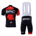 Abbigliamento BMC 2017 Manica Corta e Pantaloncino Con Bretelle rosso e nero