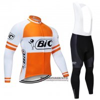 Abbigliamento Bic 2019 Manica Lunga e Calzamaglia Con Bretelle Bianco Arancione