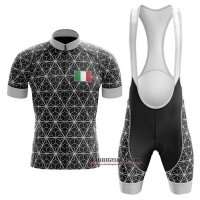 Abbigliamento Italia 2020 Manica Corta e Pantaloncino Con Bretelle Nero Grigio