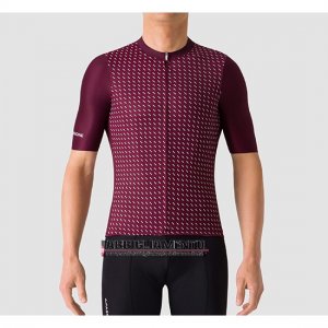 Abbigliamento La Passione 2019 Manica Corta e Pantaloncino Con Bretelle Rosso