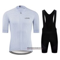 Abbigliamento Le Col 2020 Manica Corta e Pantaloncino Con Bretelle Bianco