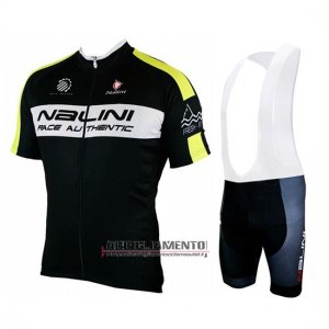 Abbigliamento Nalini 2019 Manica Corta e Pantaloncino Con Bretelle Nero Giallo