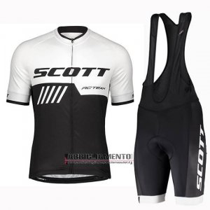 Abbigliamento Scott 2019 Manica Corta e Pantaloncino Con Bretelle Nero Bianco