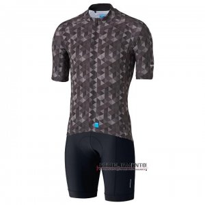 Abbigliamento Shimano 2020 Manica Corta e Pantaloncino Con Bretelle Marrone